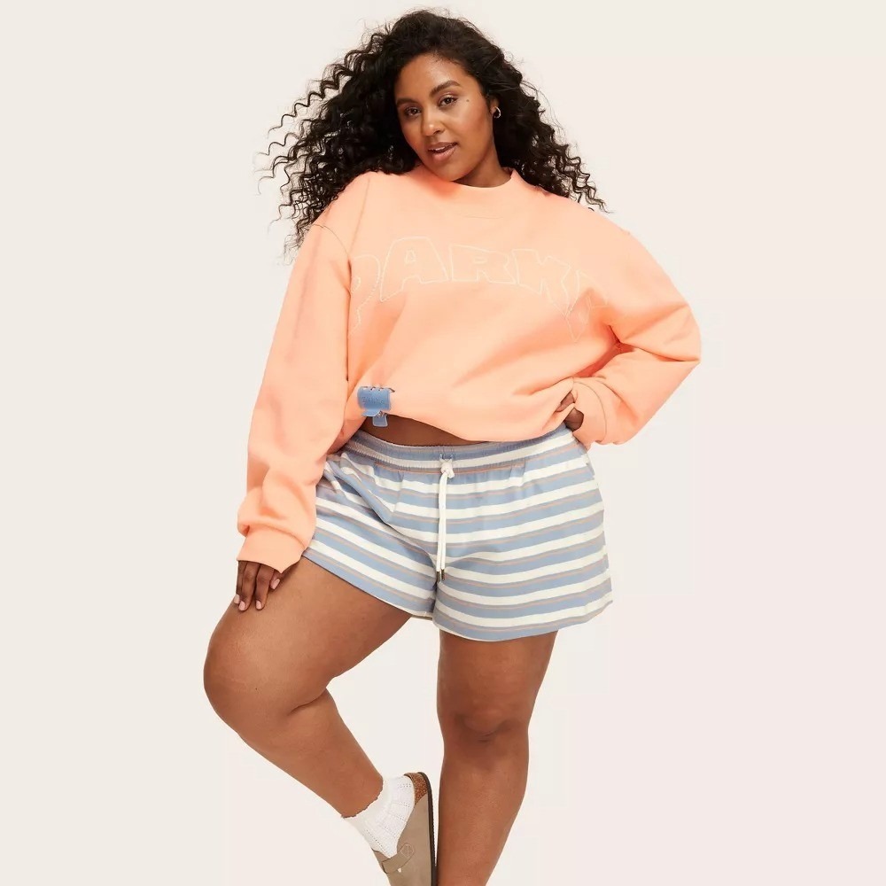 Parke Target Women's L/XL Mockneck Pullover Sweatshirt Peach Orange Large/Extra - Picture 12 of 12